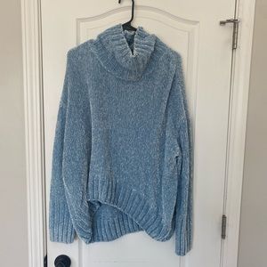 Light Blue Chenille Sweater